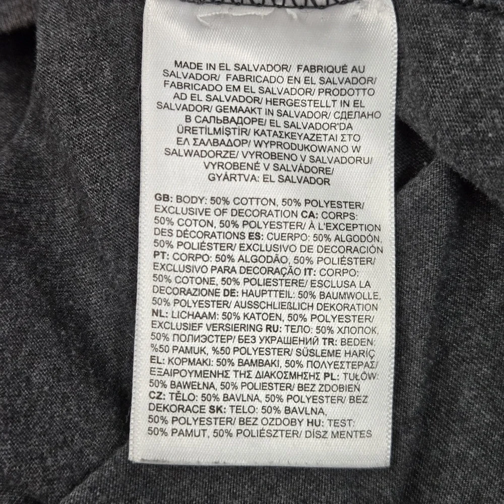 The North Face Men Shirt S Gray NSE Graphic Logo Crew Neck Long Sleeve Tee